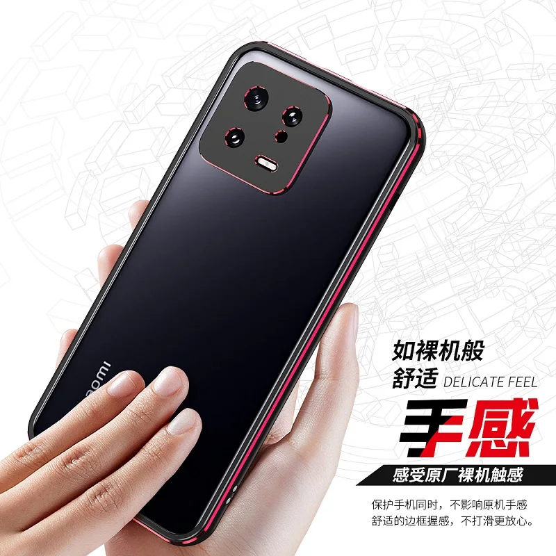 For XIAOMI 13 Pro Case Luxury Metal High End Titanium Alloy Frame Lens Protection Shockproof For Xiaomi 13 Case Shell Cover Bag