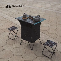 Outdoor Foldable Camping Table Portable Ultralight Aluminum Alloy Large Capacity Kitchen Picnic Table for BBQ Hiking Fishing