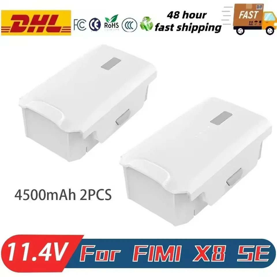 Фото Новый сменный аккумулятор DC02A5 11,4 В, 4500 мАч для FIMI X8 SE 2020, FIMI X8SE 2022 V2, радиоуправляемый дрон с камерой №2