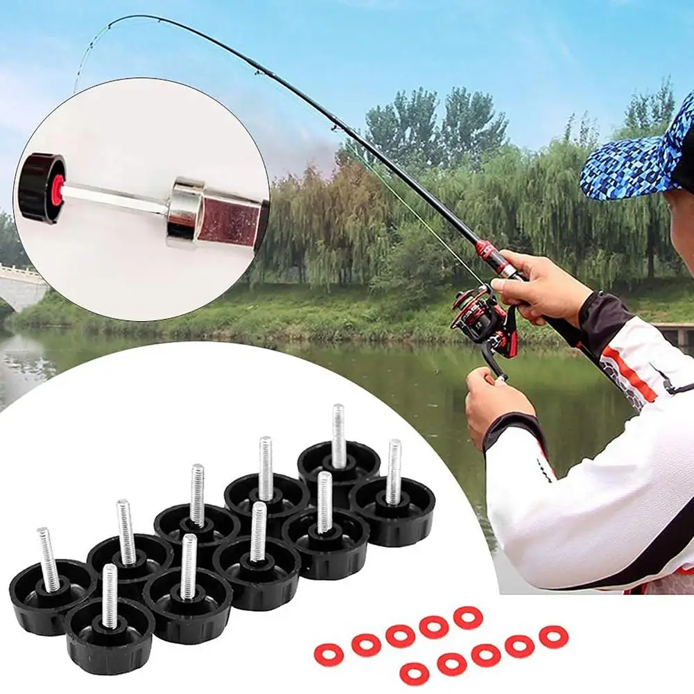 

10pcs Fishing Reel Handle Grip Screws Nuts Fishing Spinning Wheel Arm Screw Cap Tackle Accessories Parts Lure Wholesale Dropship