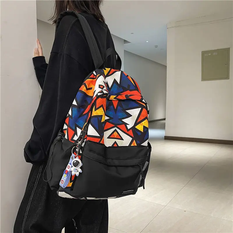 

Qyahlybz 2022 brand female school bag for girls male middle school large capacity shoulder bag men's travel backpack for women