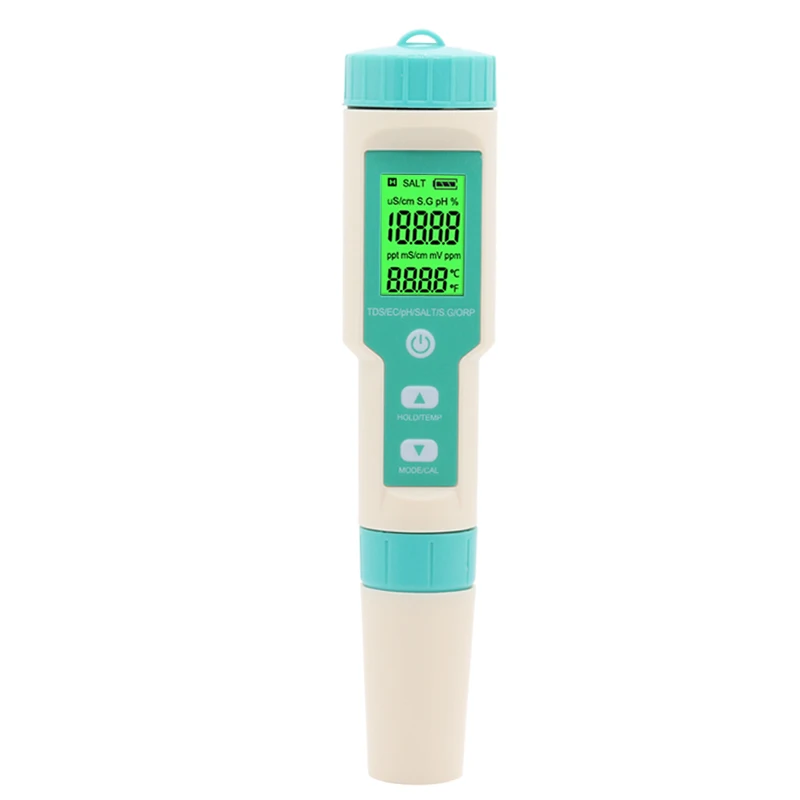 

C-600 seven in one water quality detector 7in1 pH / ORP / EC / TDS temperature salinity pH meter