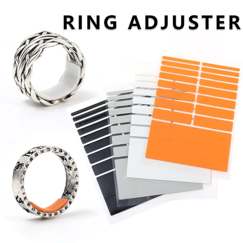 

New Ring Adjustable Silicone Invisible Sticker Loose Rings Clear White Finger Ring Pad Resizer Reducer Jewelry Tools Equipments