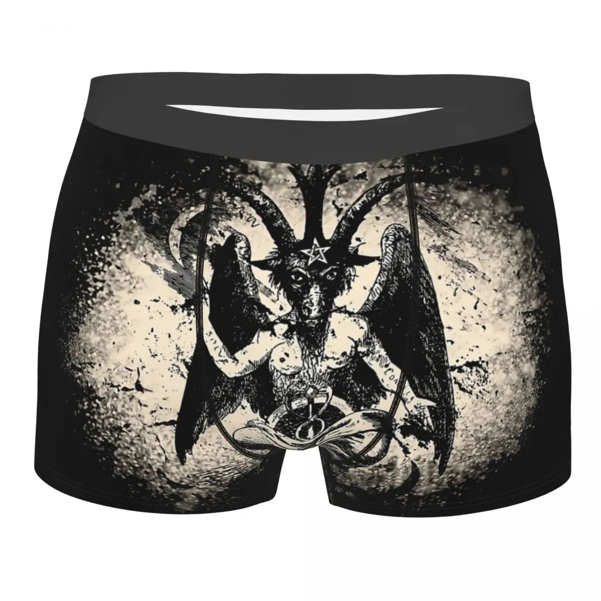 

Occult Sabbatic Goat Mysticism Bleached Men Boxer Briefs Underpants Baphomet Art Highly Breathable High Quality Birthday Gifts