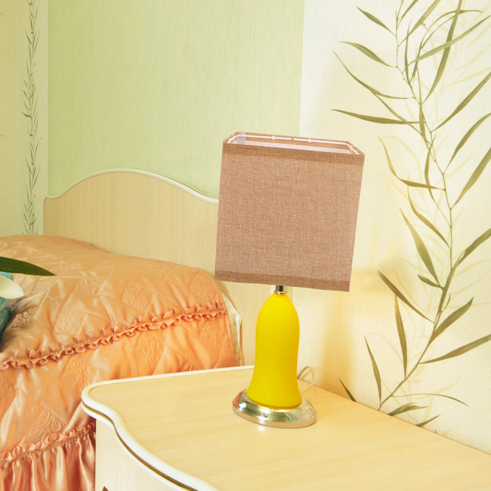 

Cloth Lamp Shade Square Lampshade Replacement Lamp Shade Table Lamp Shade(E27)