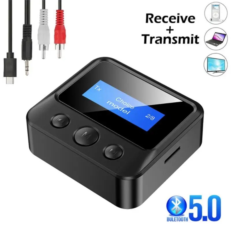 

Bluetooth-совместимый аудиопередатчик 5,0, приемник AptX HD с низкой задержкой, беспроводной адаптер RCA 3,5 мм, разъем Aux для ТВ, ПК, автомобиля