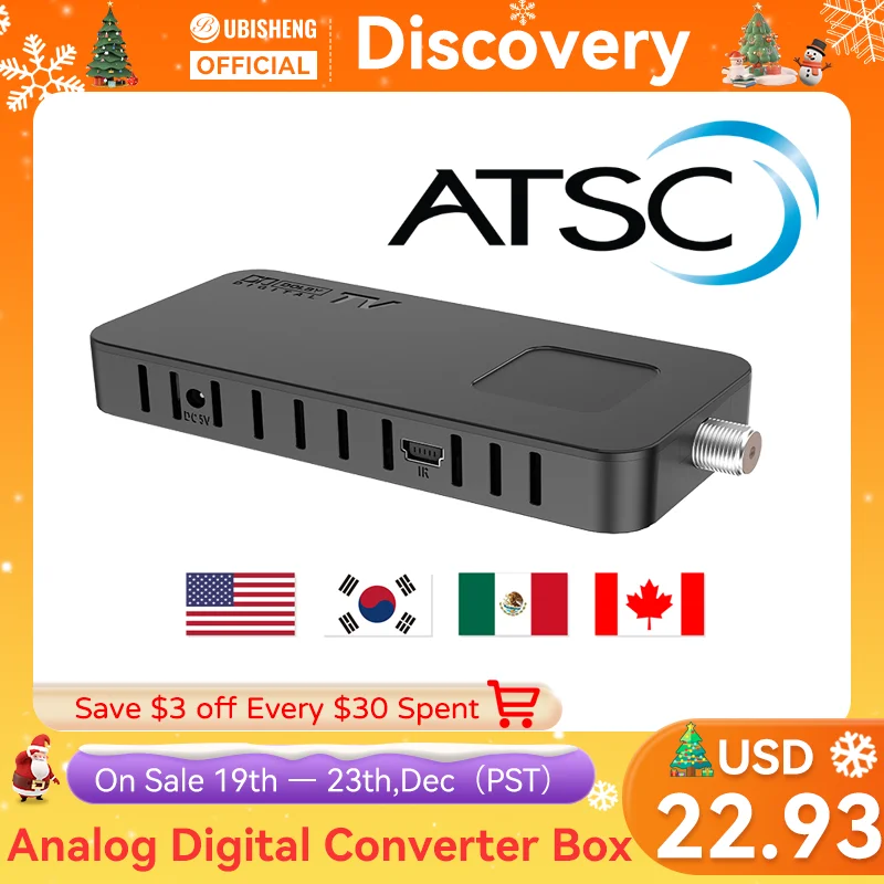 UBISHENG ATSC Аналоговый Цифровой преобразователь коробка Full HD 1080P - Цена: 2236.78