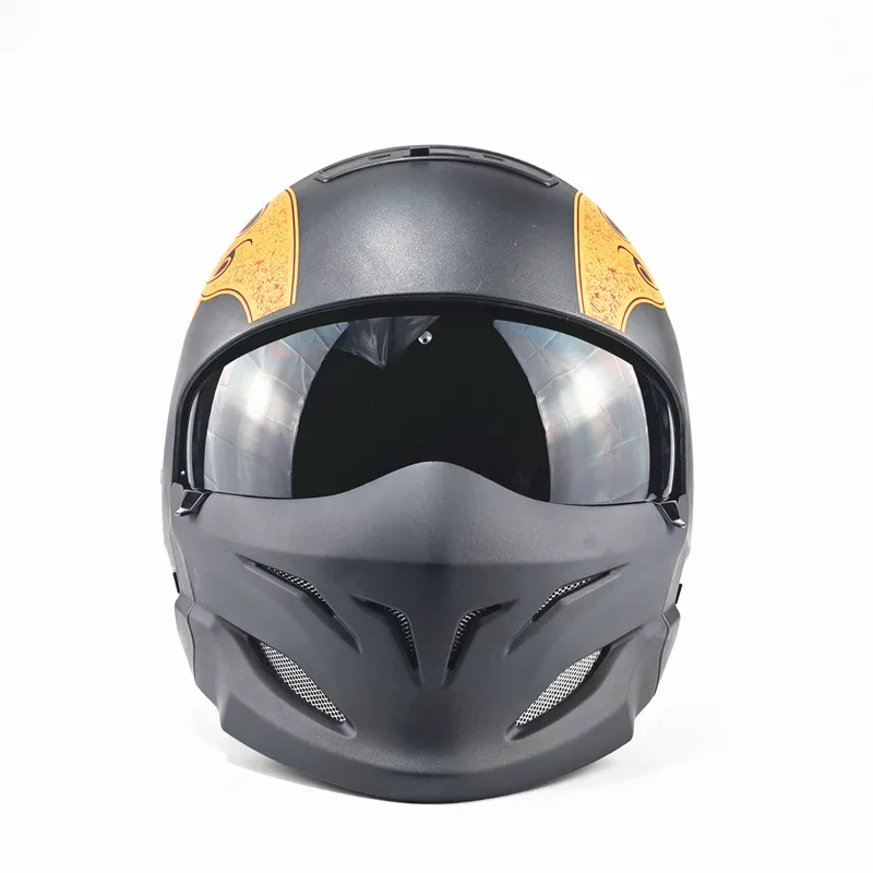 New Retro Helmet Detachable Multi-purpose Combination Helmet Motorcycle Locomotive Personality Half Predator Helmet enlarge