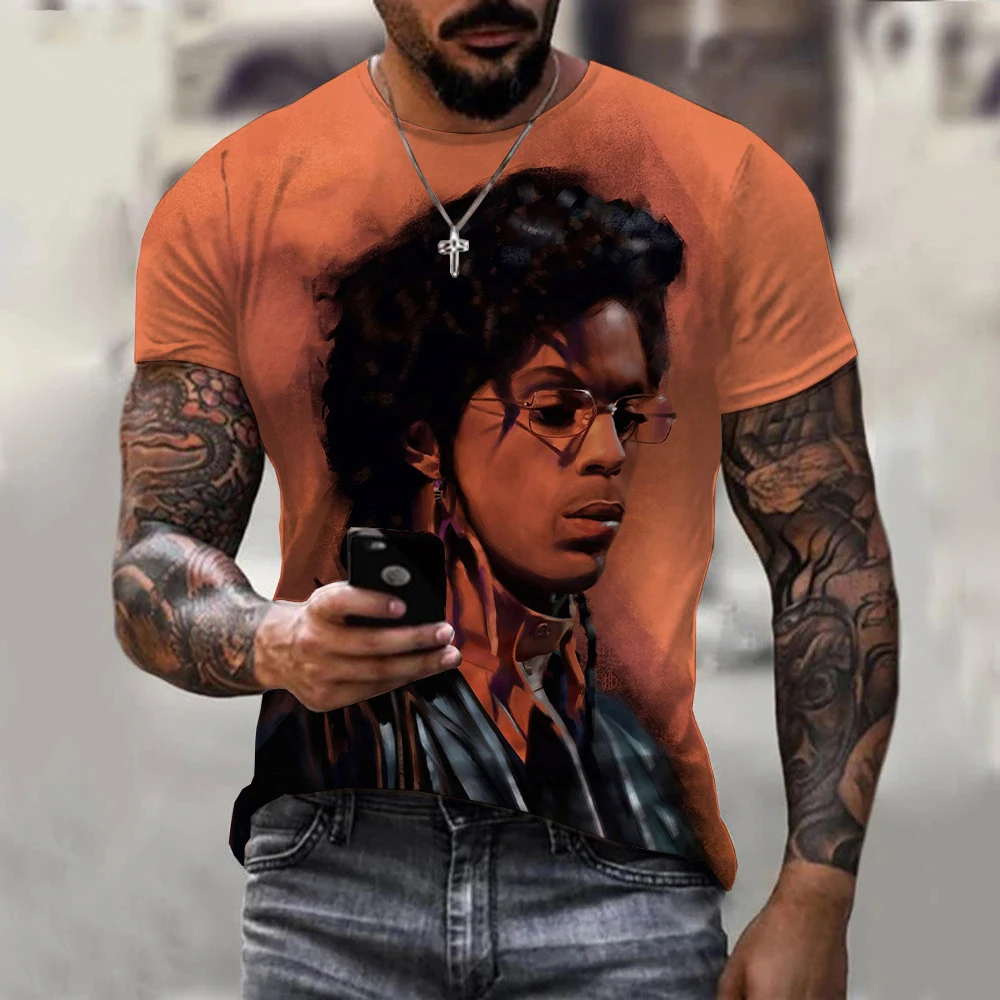 

Prince Rogers Nelson 3d Print Summer Men's O-Neck T-shirt Casual Short Sleeve Oversized T Shirts Fashion Tee Tops Men Clothing