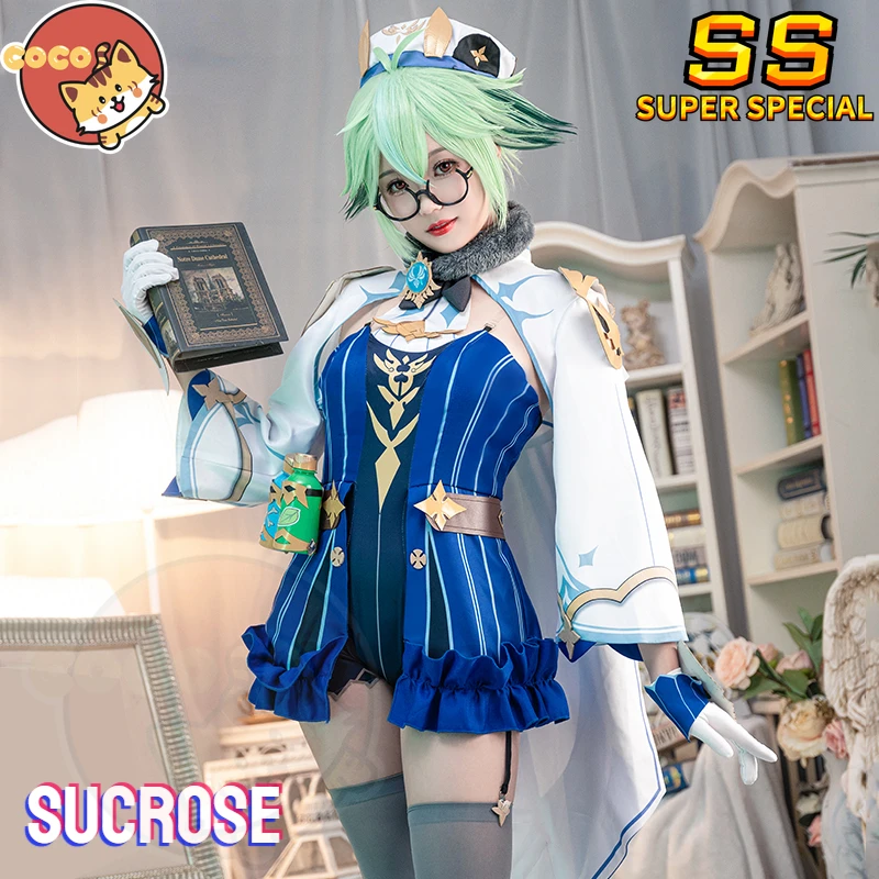 

CoCos-SS Game Genshin Impact Sucrose Cosplay Costume Game Genshin Impact Cosplay Harmless Sweetie Sucrose Costume and Wig