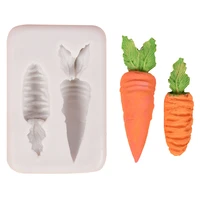 creative carrot shape fondant silicone mold chocolate pudding cookie baking tool cake decoration handmade accessories