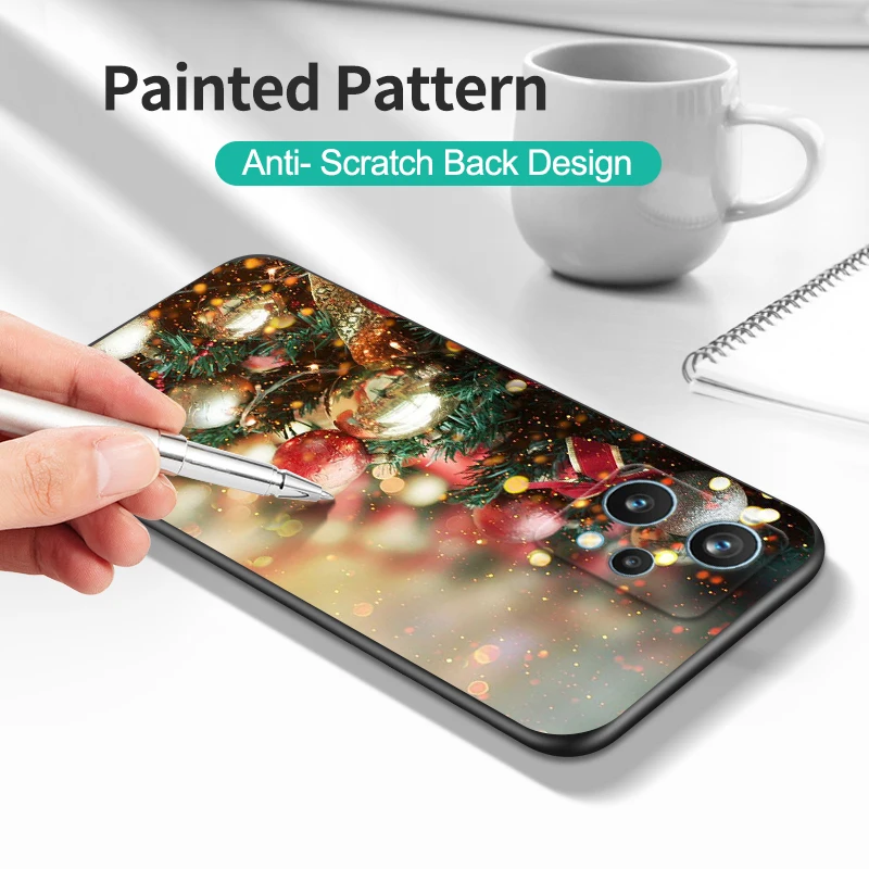 Для Realme 9 Pro Plus чехол для телефона задняя крышка 5G 4G зимняя Рождественская девушка