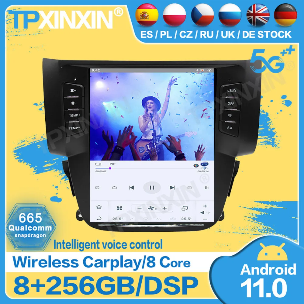 

Qualcomm Tesla Radio Stereo Control Android 11 For Nissan Sylphy 2012 2013 2014 2015 2016 2017 GPS Player Audio Record Head Unit