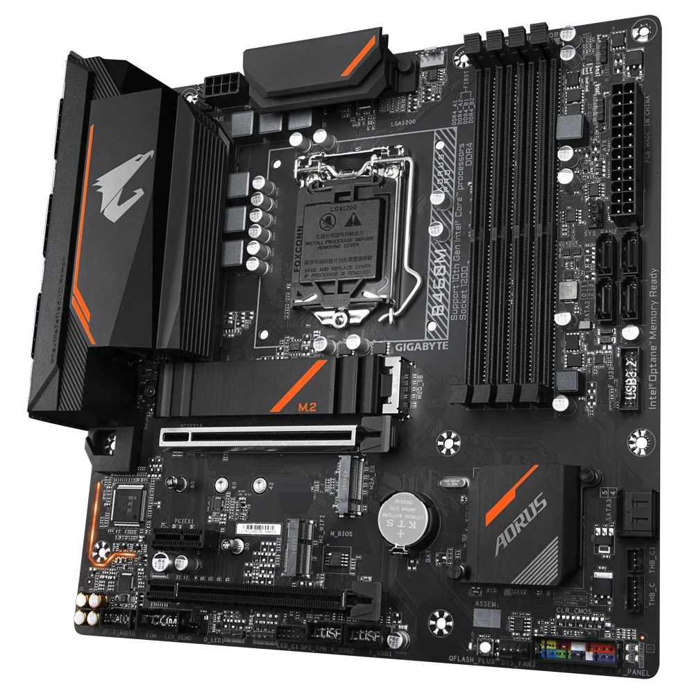 Материнская плата Gigabyte B460M AORUS PRO DDR4 128 ГБ PCI-E 3 0 м. 2 HDMI-совместимая Плата