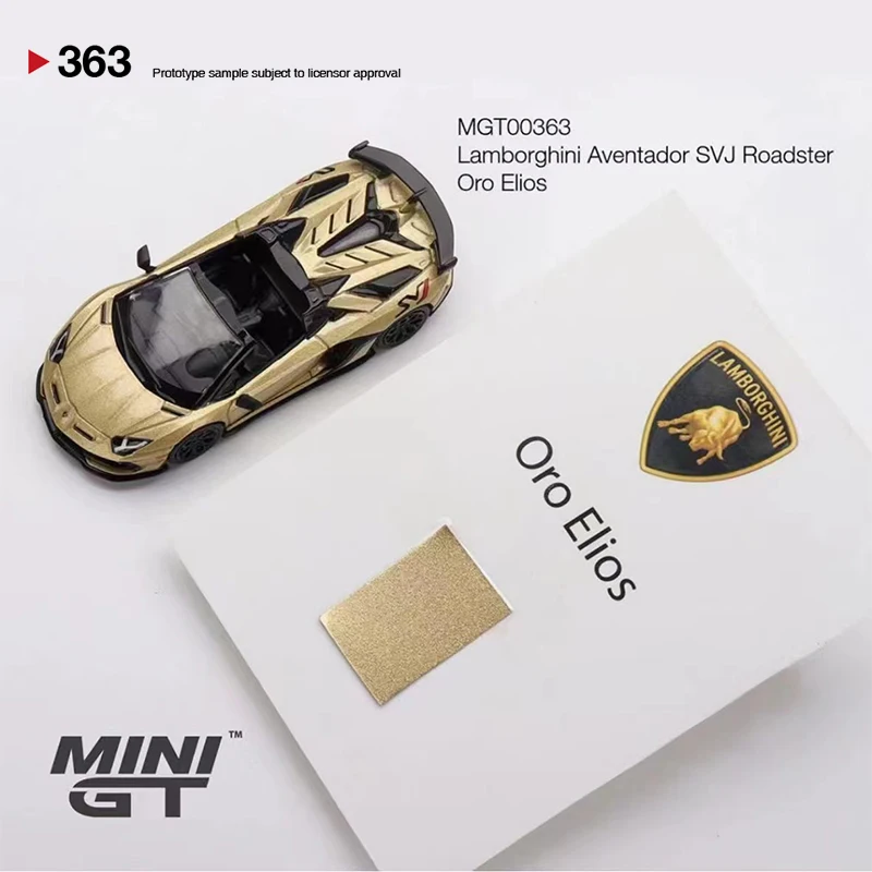 

MINI GT 1:64 Aventador SVJ Roadster Oro Elios Alloy Diorama Car Model Collection Miniature Carros Toys 363 In Stock