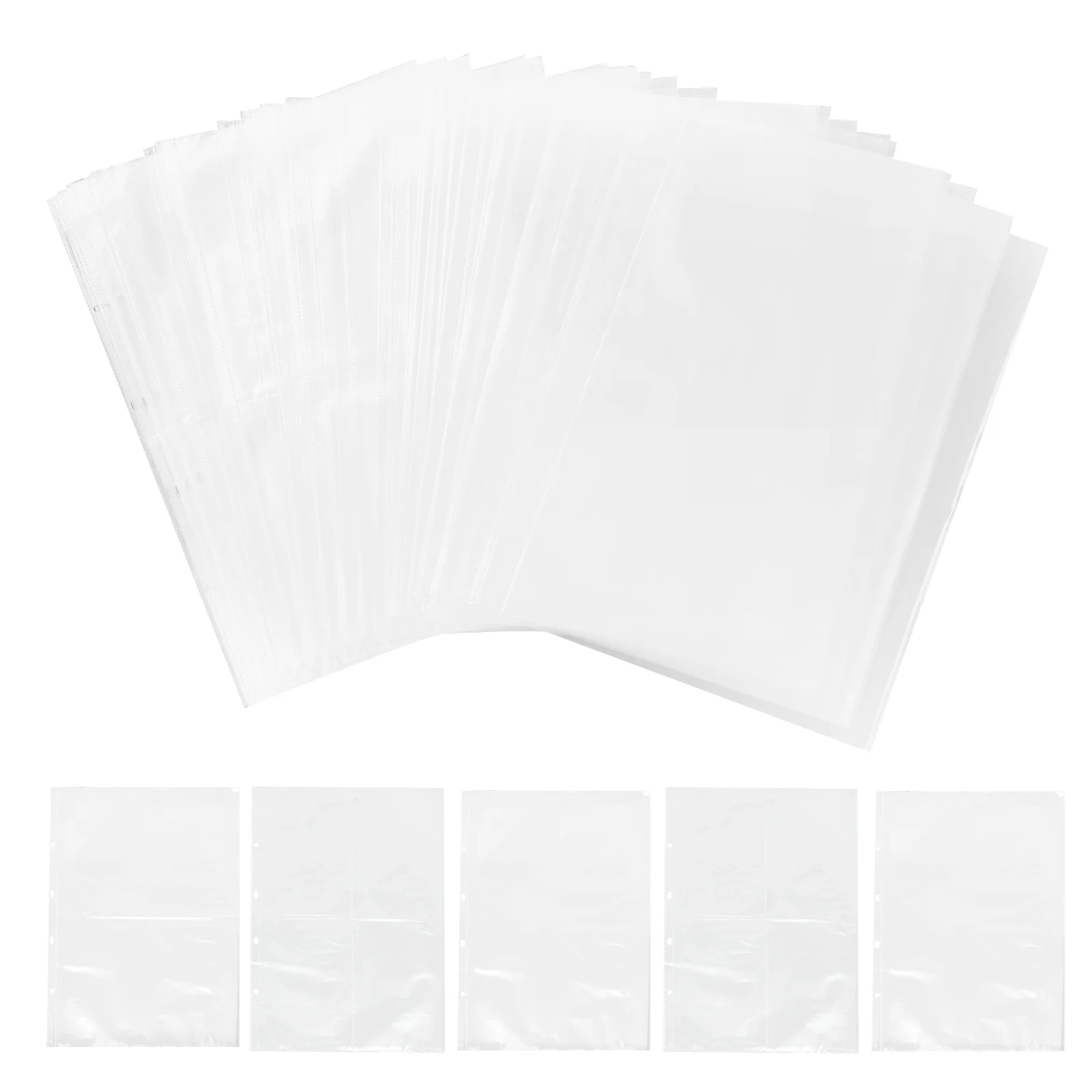 

40Pcs Clear Sheet Protectors File Folder Bags Clear Document Folders File Folders Sheet Sleeves