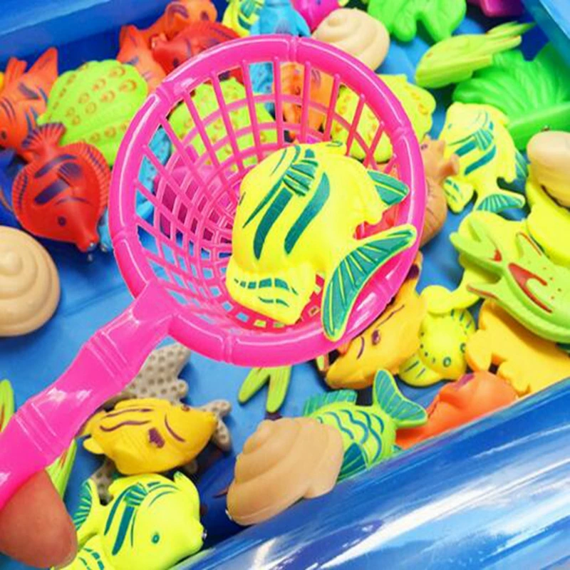 

Children Boys and Girls Fishing Toy Set Magnetic Play Water Baby Toy Fish Square Hot Gift Birthday Gift for Children