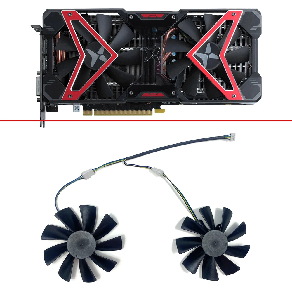 

NEW 100MM 4PIN Cooling Fan GAA8S2U 0.46A 12V RX590 GPU FAN For DATALAND RX580 RX 590 GME 8G Graphics Card Fan Replacement