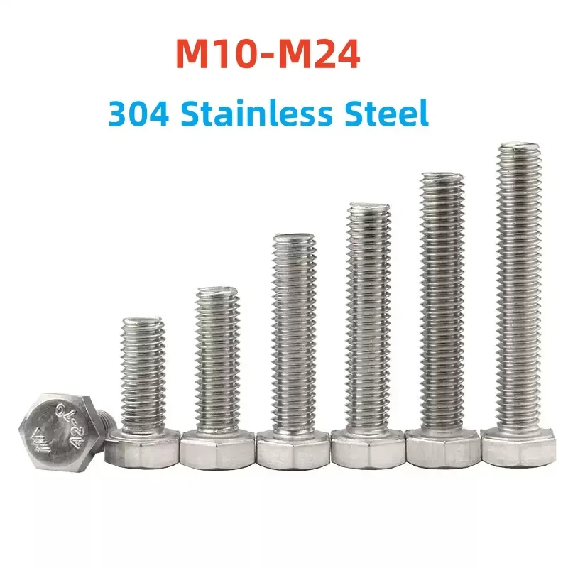 M10-M24 Метрическая резьба из нержавеющей стали 304 внешний болт с шестигранной