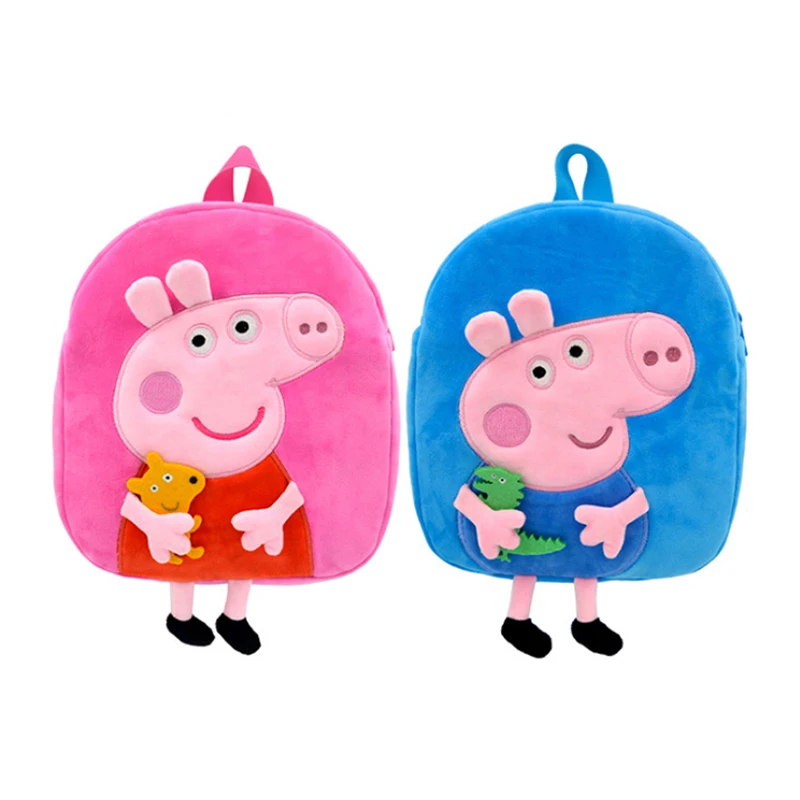 

Peppa Pig Children's Plush Backpack George Peggy Kindergarten Children's Schoolbag Cartoon Bag Children's Birthday Gifts Toys