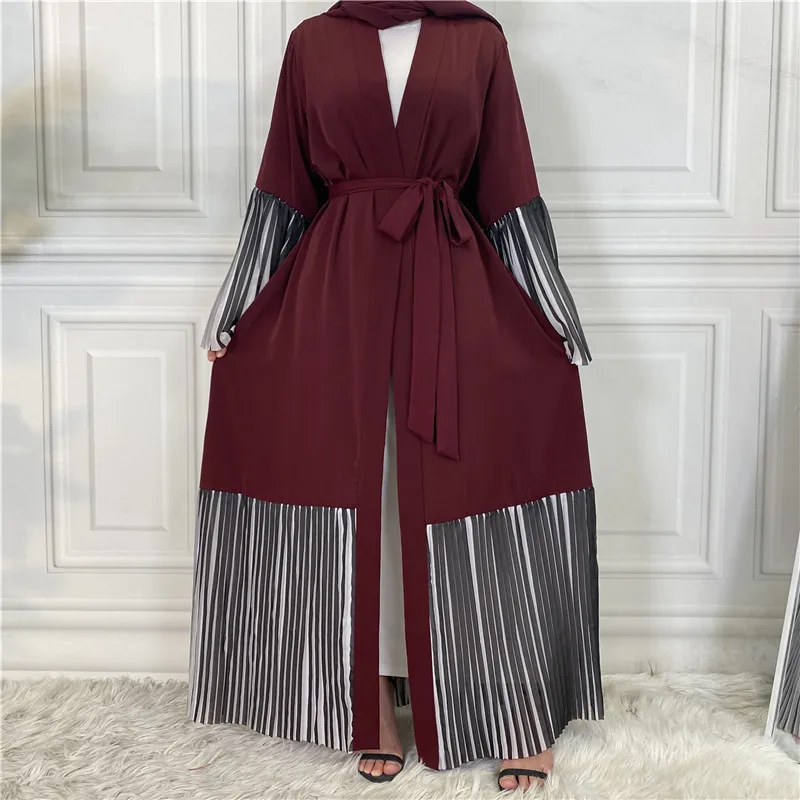 Мусульманская мода открытая абайя кимоно Рамадан хиджаб платье ИД Абайи для женщин Дубай кардиган Исламская одежда мусульманские платья