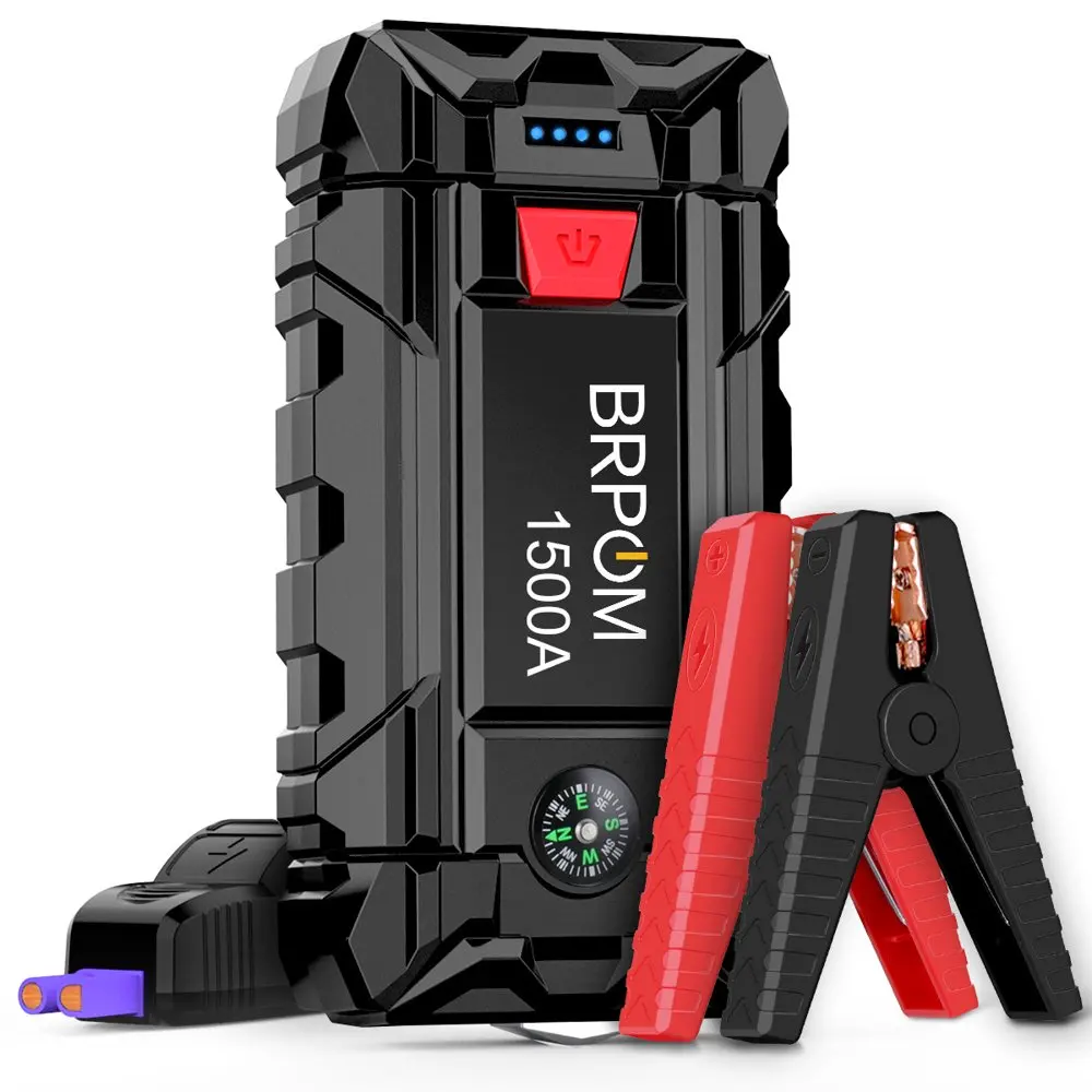 

Car Jump Starter, 1500A 15800mAh (up to 7.0L Gas or 5.5L Diesel Engine, 30 Times) 12V Auto Booster Battery Pack Jump Box with Q