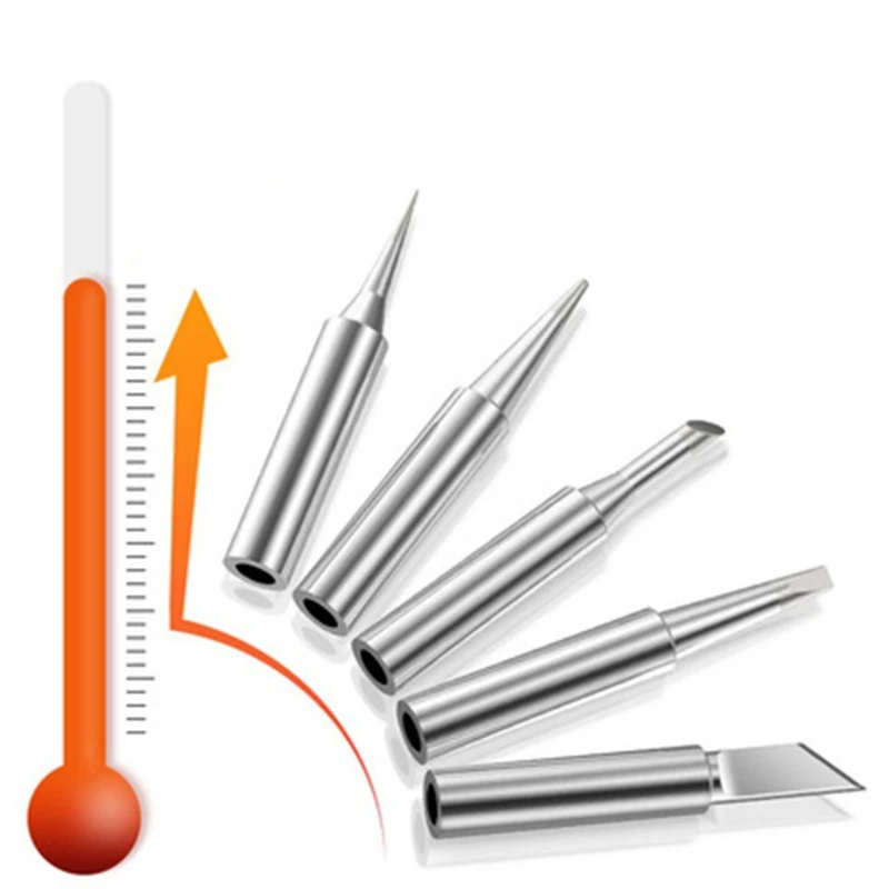 

5 Pcs Multifunctional Soldering Iron Tip Kit 900M Accessories B+2.2K+2.4D+3C+I Suitable For Soldering Station