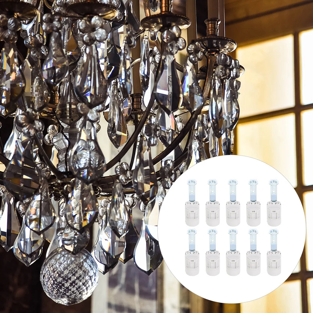 6 шт. держатель лампы подвесной цоколь бытовой арфа E14 белая часть