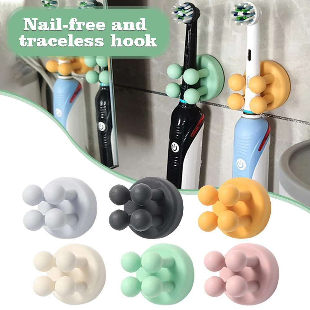

2pcs Punch Free Screws Free Hanger Bathroom Kitchen Hanging Hook Self-adhensive Towel Hooks Adhesive Hook Hot Sale