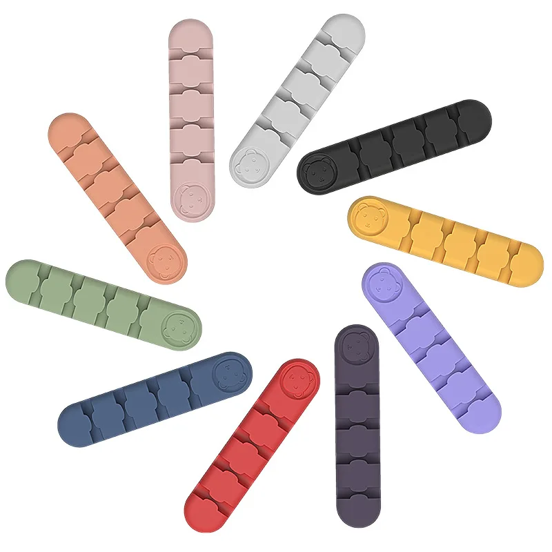 

Solid Desk Set Wire Clip Organizer Office Accessories Bobbin Winder Wrap Cord Cable Manager for Mouse USB Keyboard Lines