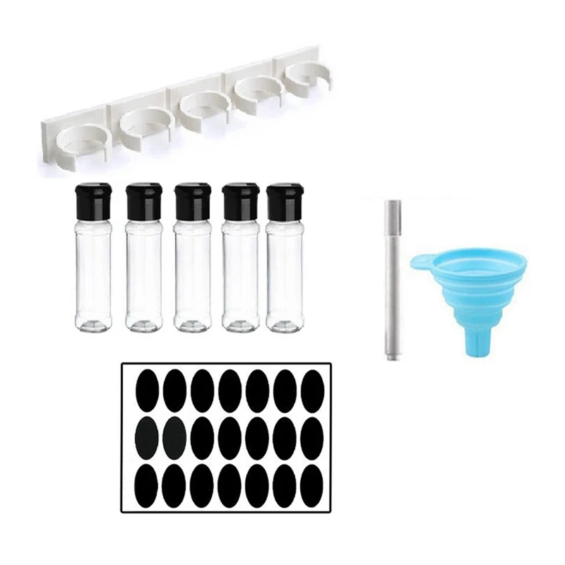 Пластиковый органайзер для банок с специй и стойкой хранения кухонных приправ |