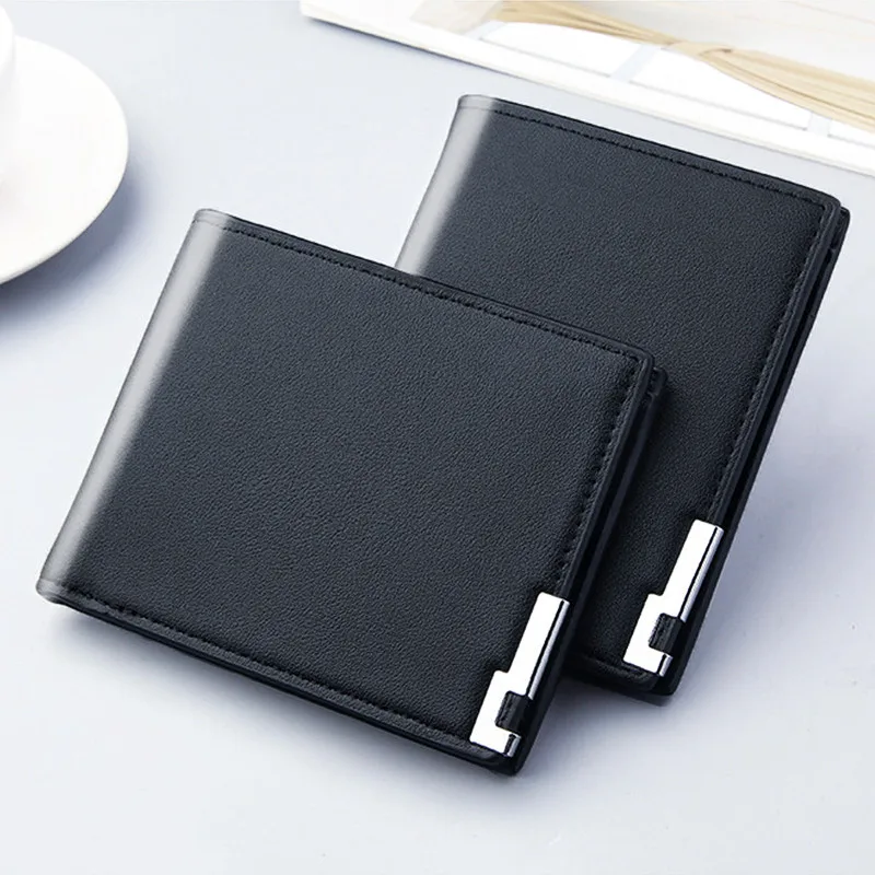 Короткий кошелек для мужчин кредитница визиток бумажник с монетницей и зажимом