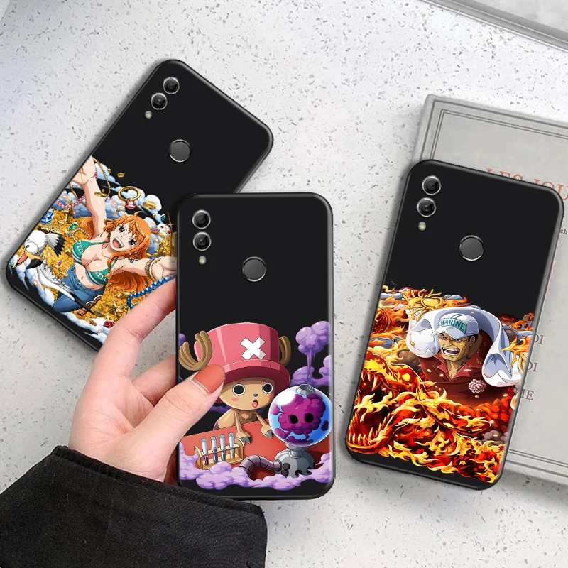 

ONE PIECE Anime Phone Case For Huawei Honor 7A 7X 8 8X 8C 9 V9 9A 9S 9X 9 Lite 9X Lite 8 9 Pro Funda Soft Liquid Silicon Coque