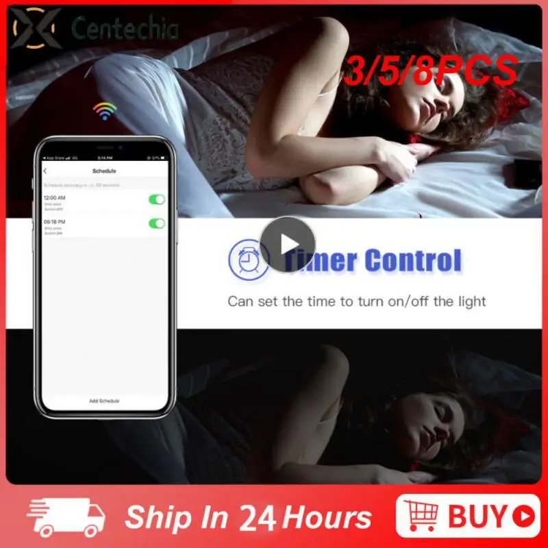 

3/5/8PCS 9w Wifi Intelligent Led Lamp Voice Control Smart Light Bulb Dimmable Night Lamp Smart Home With Alexa Siri Google Home