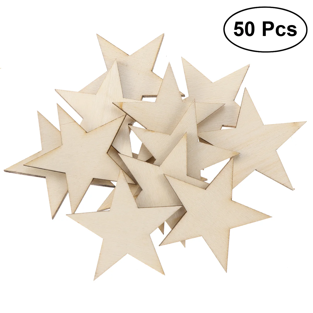 

50 Pcs Holiday Wood Tags Holiday Wooden Chips Xmas Wooden Pendant Unfinished Wood Ornament Ropes Hanging Embellishments