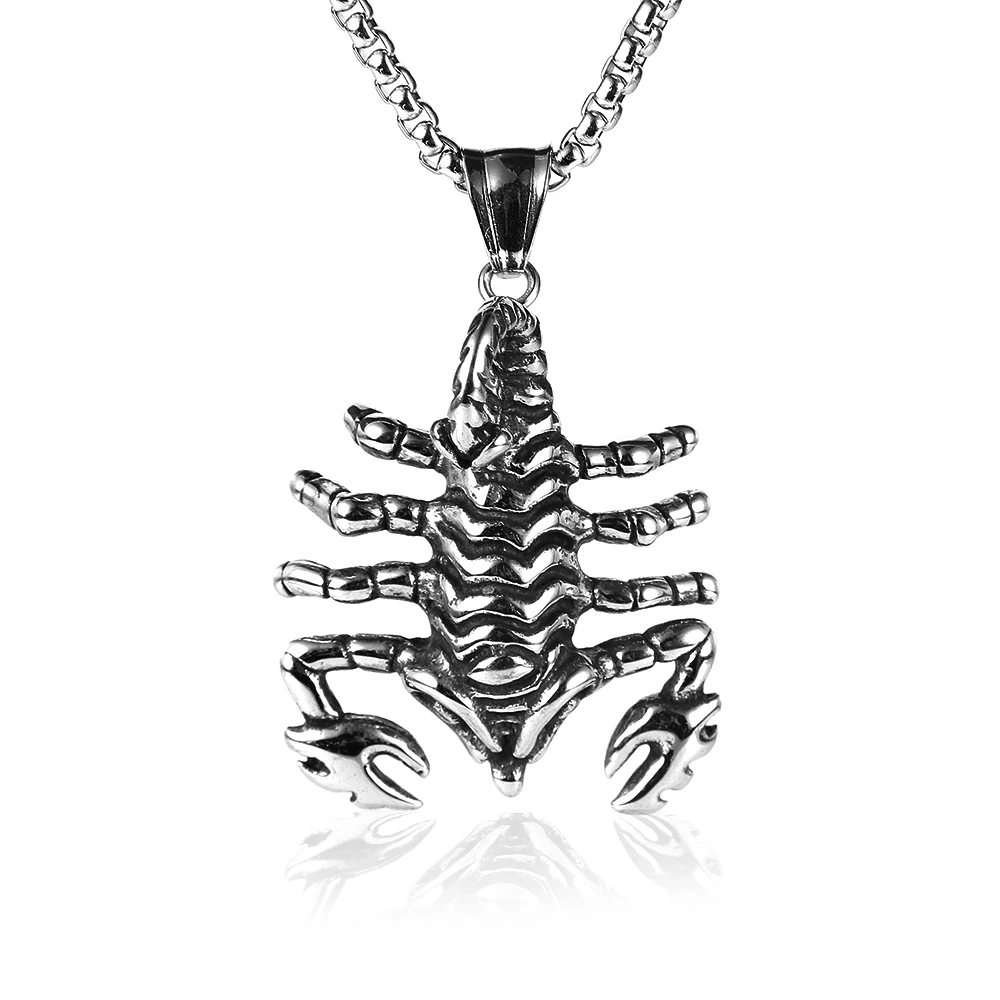 

Nabest Animal Pendant Scorpion Necklace Stainless Steel for Engraving Eagle Claw Charm Fashionable Long Chain Necklace for Men