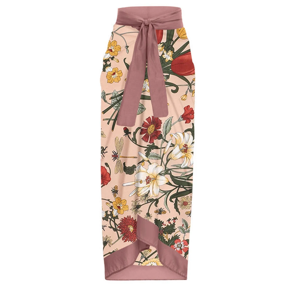 Vintage Bathing Suit printed One-piece Swimsuit Triangle Bikini Set with Skirt Swimming Biquini Summer Beachwear Luxury Swimwear