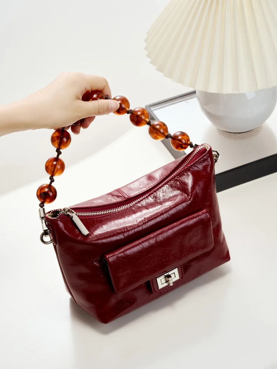 Сумка женская из натуральной кожи в китайском стиле