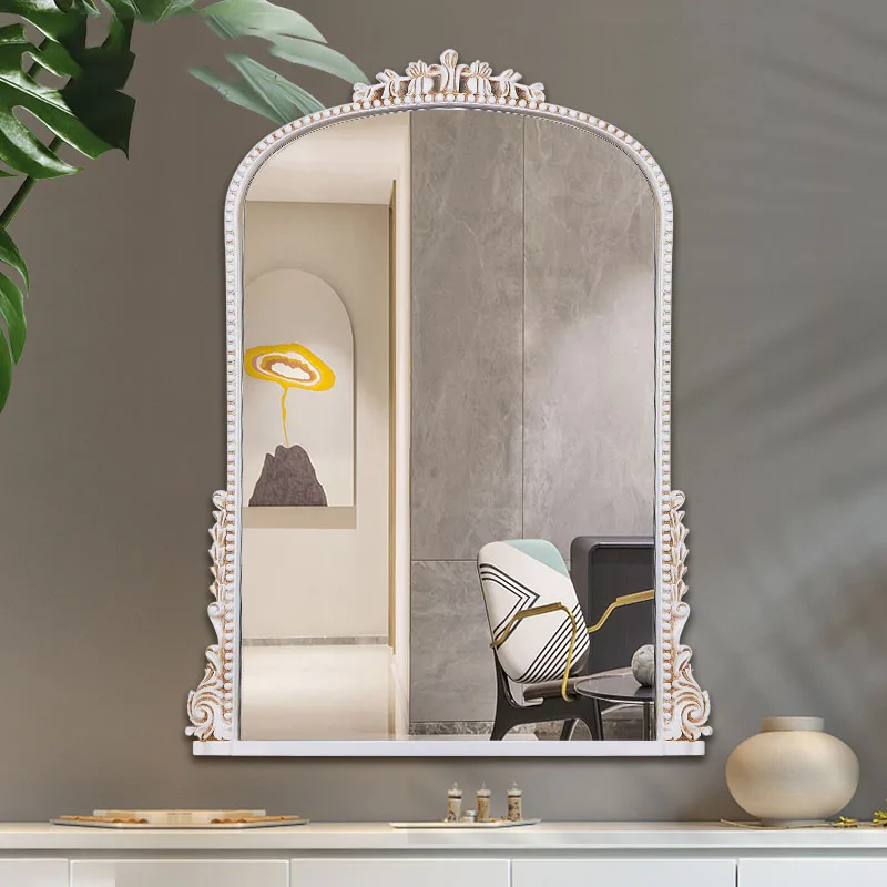 

Nordic Wall Decorative Mirror Macrame Glass Aesthetic Large Vanity Mirror Modern Cosmetic Craft Deco Salon Wall Decoration