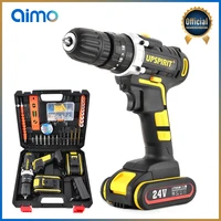 aimo electric drill 24v18v14 4v set rechargeable lithium battery home impact drill drilling multi function power tool