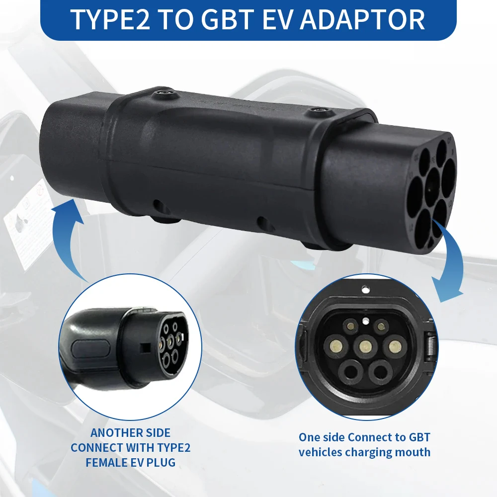 

WUFEN IEC 62196 16A / 32A 3-Phase Charging Adapter Electric Vehicle Type 2 To GBT For EV Charger Converter Connectors