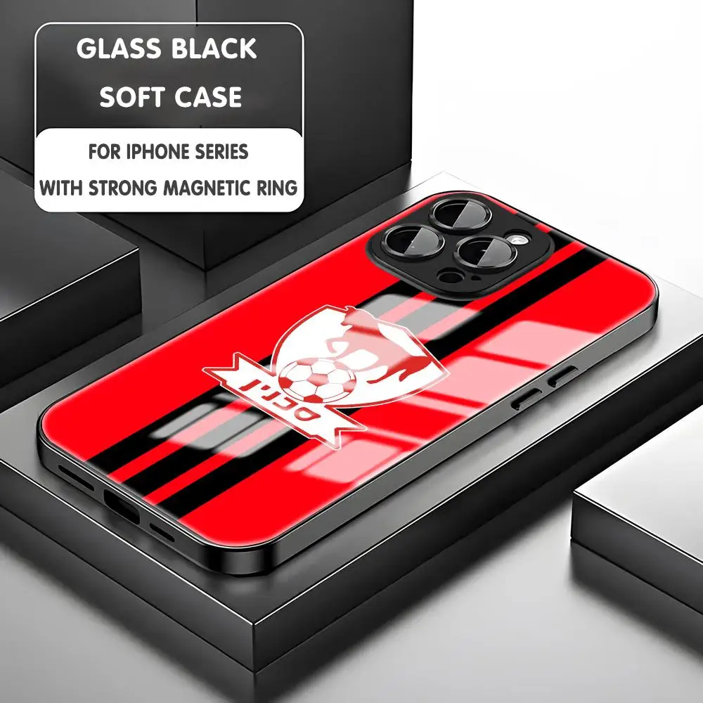 Фото Израильский чехол Bnei Sakhnin для iPhone 18 17 16 15 14 13 12 11 Plus Mini Pro Max, стеклянный магнитный чехол для телефона. №4