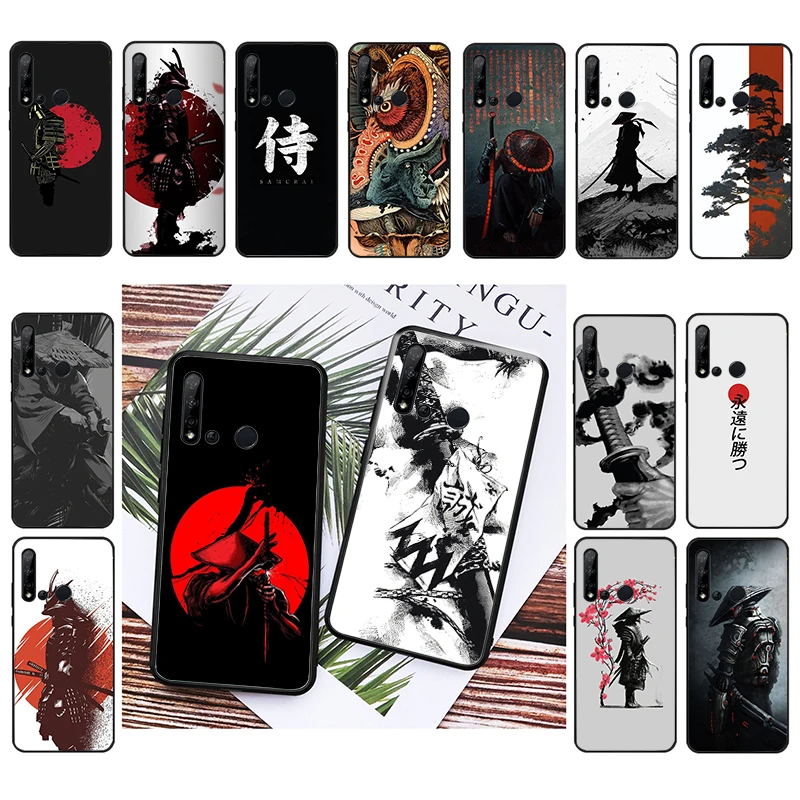 

Japanese samurai style Phone Case For Huawei P50 Pro P30 P40 Lite P40Pro P20 lite P10 Plus Mate 20 Pro Mate20 X
