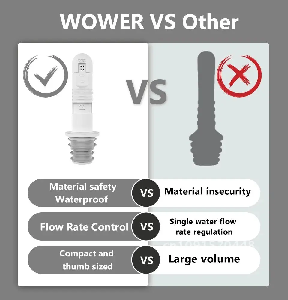 WOWER 2 шт. портативные биде для туалета 8 отверстий контроль объема воды
