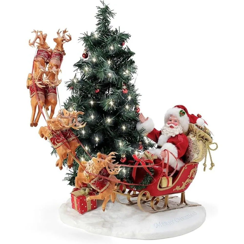 

Santa Claus Christmas tradition comes with a Santa Claus lit statue, 21 inches, multi-colored