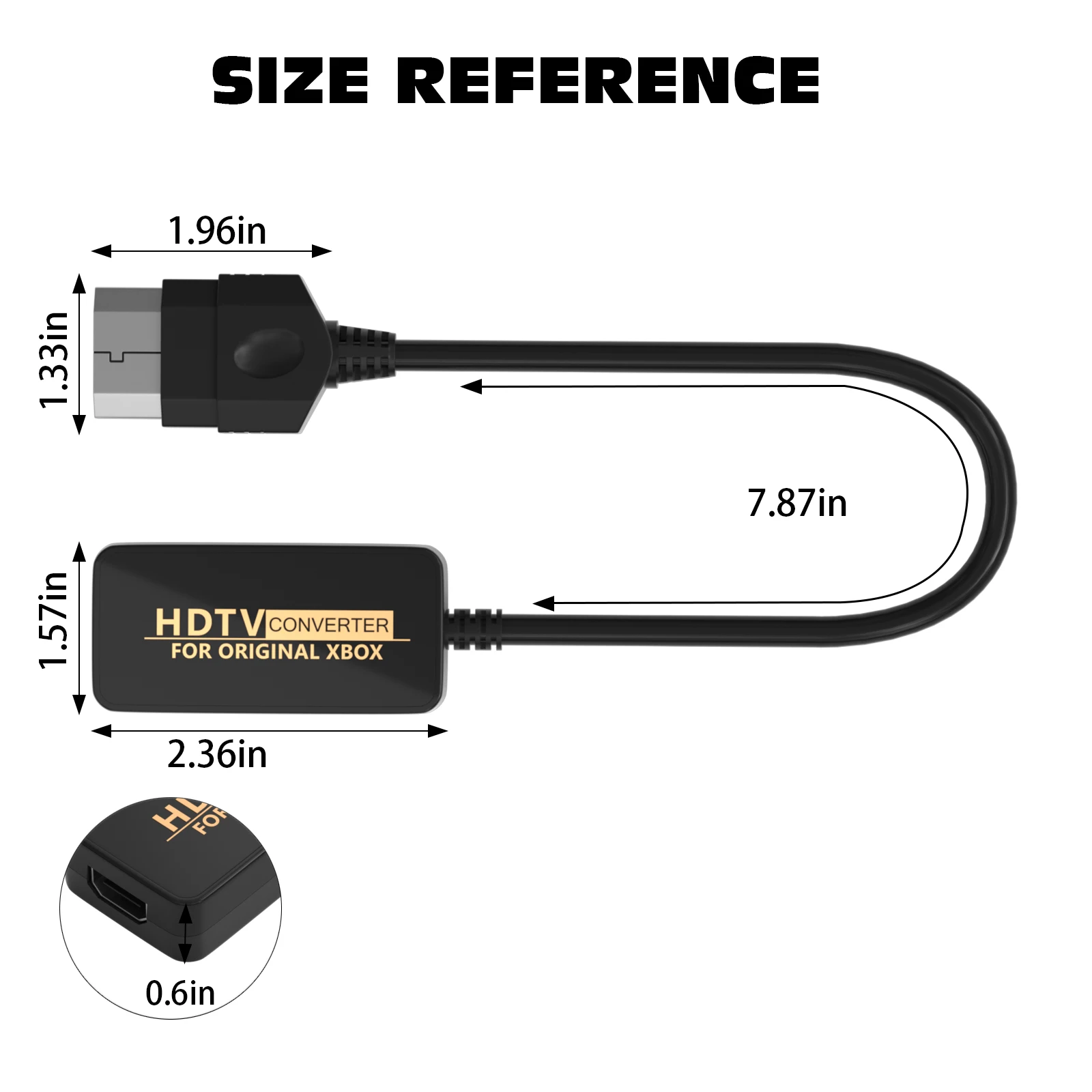 Original Xbox to HDMI Converter HD Link Cable for Original Xbox Convert to HDTV Adapter for XBOX 480P 720P 1080P HDTV Monitor