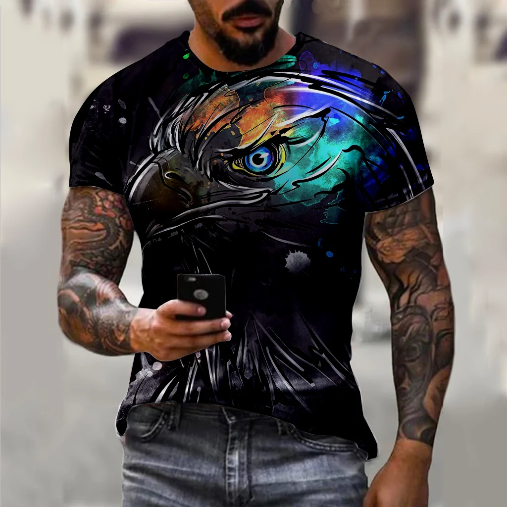

Men's T-Shirt For Men Animal Clothing 3D Full Printing TShirts Summer Tops Short Sleeve Fashion Hip Hop Oversized Tee Streetwear
