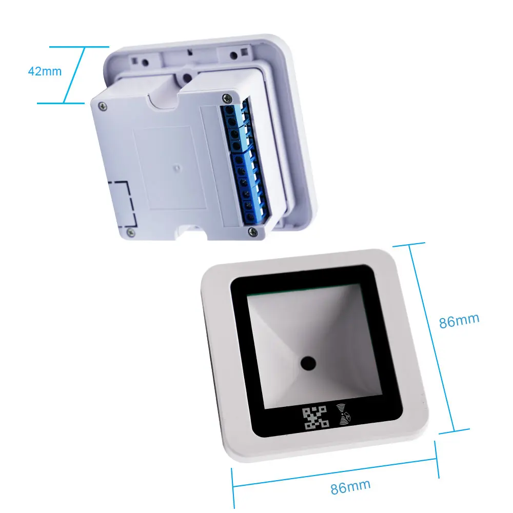 Считыватель QR-кодов TIMY из ABS-пластика с частотой 125 кГц, протоколом ISO 14443A, TCPIP, NFC, RFID и дальностью считывания 3-5 см (art.: 3920dc306add9) - 3920dc306add9