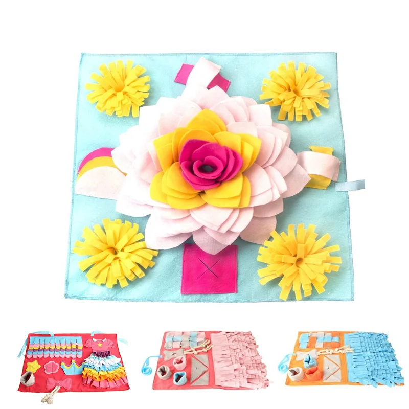

Pet Sniffing Mat Dogs Leak Food Anti Choking Mat Cat Dog Training Blanket Nose Work Toy Pet Slowing Feeding Intelligence Mat