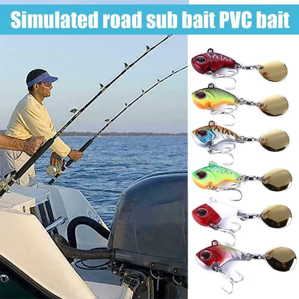 

1pcs Bait 9g Metal Vib Fishing Lure Trolling Rotating Spoon Wobbler Sinking Hard Bait For Bass Pike L7P3